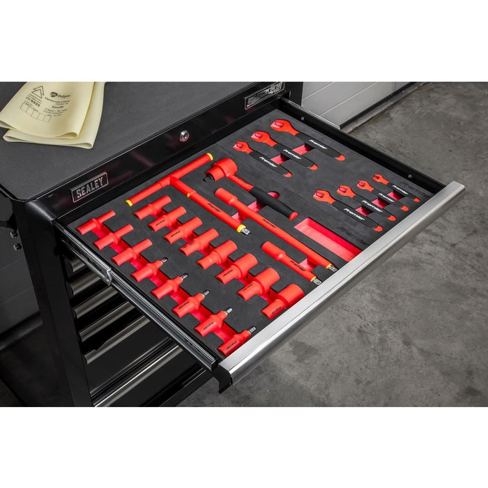 Sealey Insulated Tool Kit with 7 Drawer Rollcab 63pc TBTECOMBO2 Sealey - Town Tools 