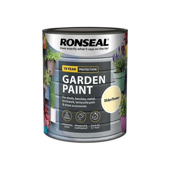 Ronseal Garden Paint Elderflower 750ml Ronseal - Town Tools