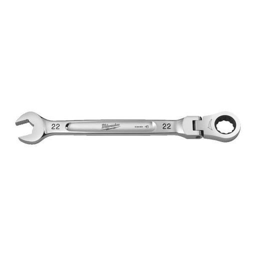 Milwaukee 22 mm Max Bite Flexible Head Ratcheting Combination Spanner -1Pc Milwaukee - Town Tools 