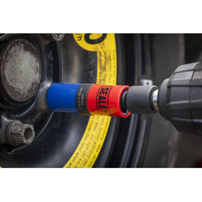 Sealey Alloy Wheel Double Ended Impact Socket Set 1/2"Sq Drive 5pc SX1820S Sealey - Town Tools 