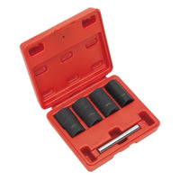 Sealey Locking Wheel Nut Removal Set 5pc 1/2"Sq Drive SX201