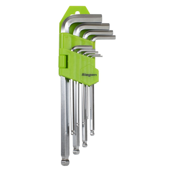 Siegen Siegen Long Ball-End Hex Key Set 9pc S01260 Siegen - Town Tools 