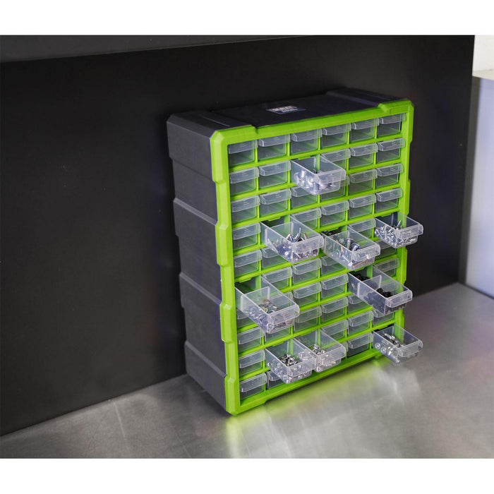 Sealey Cabinet Box 60 Drawer Hi-Vis Green/Black APDC60HV Sealey - Town Tools 