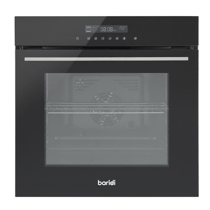 Baridi Integrated Fan-Assisted Electric Oven 60cm 72L Capacity - Black