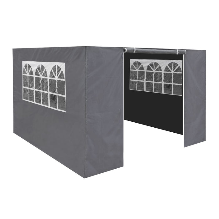 Dellonda Side Walls/Doors/Windows for Gazebo/Marquee Fits 2 x 2m Models - Grey