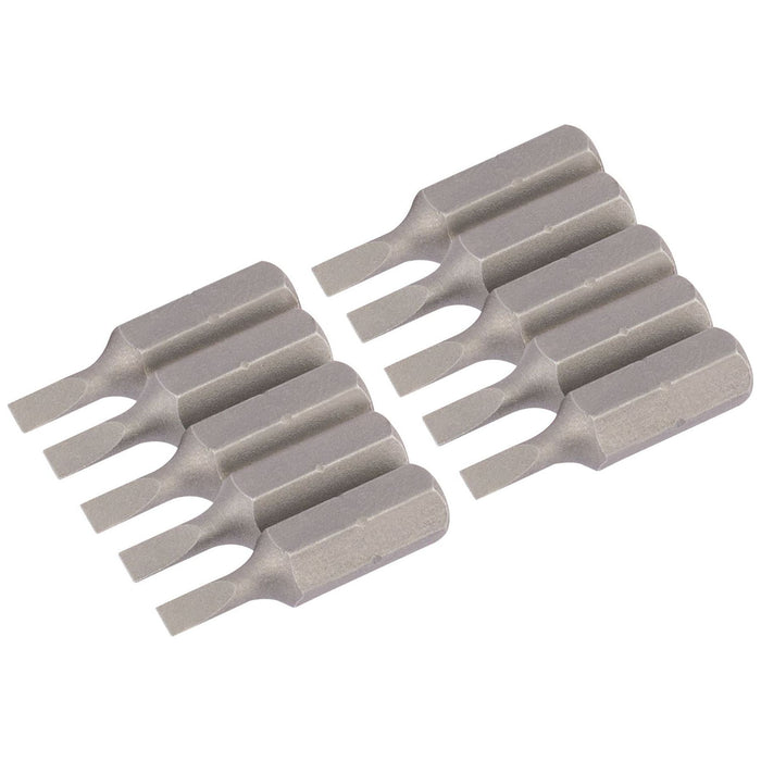 Draper Plain Slot Insert Bit, 3mm, 1/4" Hex, 25mm Long (Pack of 10) 64024 Draper - Town Tools 