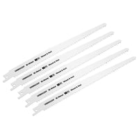 Sealey Reciprocating Saw Blade Wood & Nail 230mm 6tpi Pack of 5 SRBR922DF