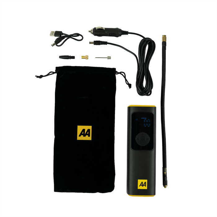 AA Rechargeable Tyre Inflator With Power Bank 12V USB