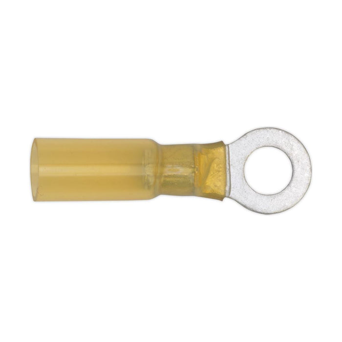 Sealey Heat Shrink Ring Terminal6.4mm Yellow Pack of 25 YTSR2564 Sealey - Town Tools 