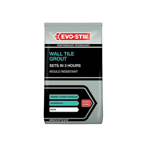 Evo-Stik Wall Tile Grout Mould Resistant White 500g EVO-STIK - Town Tools