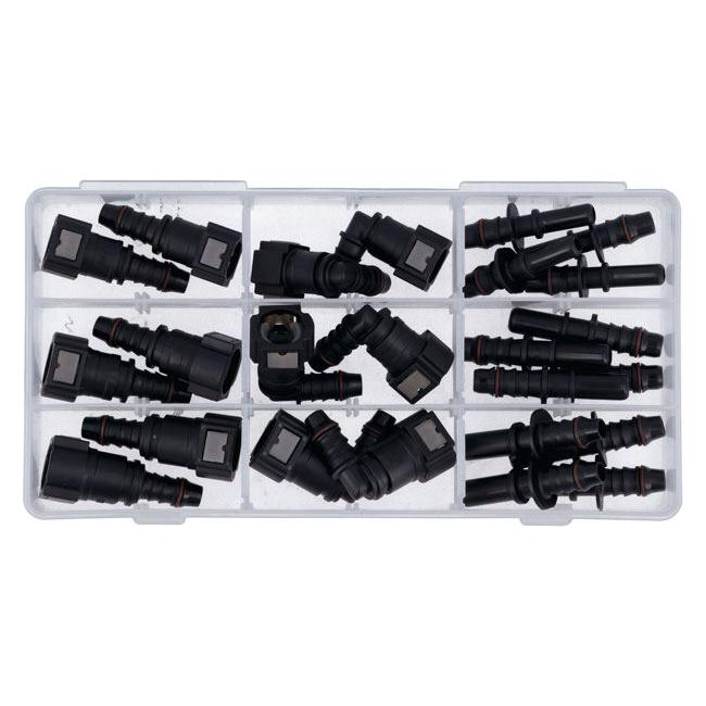 Connect Assorted Straight & Angled Fuel Line Quick Connectors 24pc 34029 Tool Connection - Town Tools 