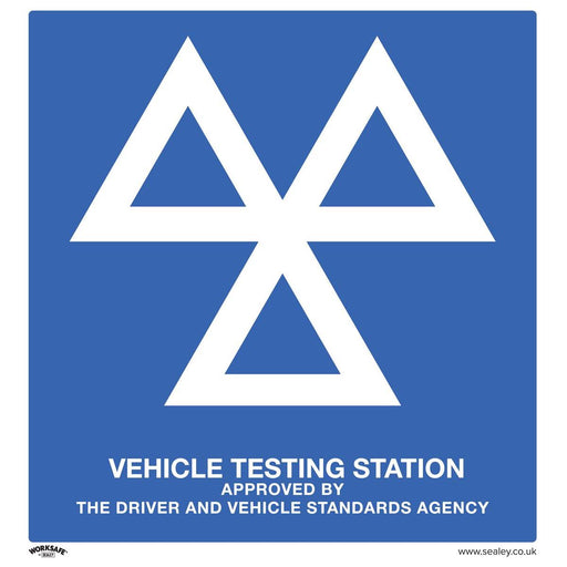 Sealey Warning Safety Sign MOT Testing Station Aluminium Composite SS51A1 Sealey - Town Tools 