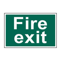Scan Fire Exit Text Only - PVC Sign 300 x 200mm