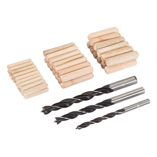 Silverline Dowel & Bit Set 47pce 6, 8 & 10mm Silverline - Town Tools 