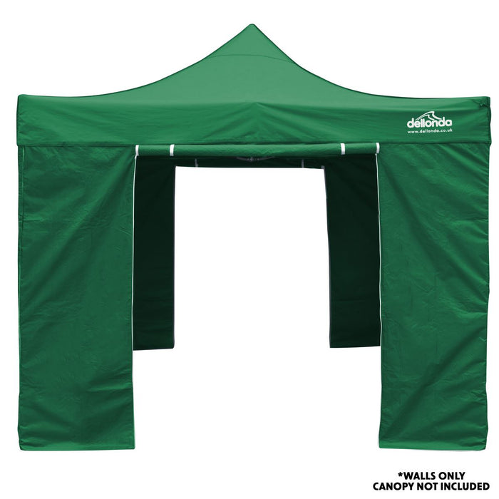 Dellonda Side Walls/Doors/Windows for Gazebo Fits 2 x 2m Models Dark Green