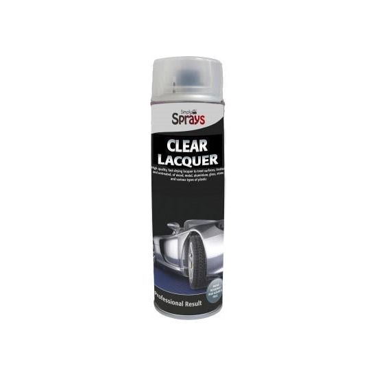 Simply Sprays Clear varnish Gloss Aerosol Spray Finish and Sealer for Auto and Indoor or Outdoor Surfaces, 500ml Simply - Town Tools 