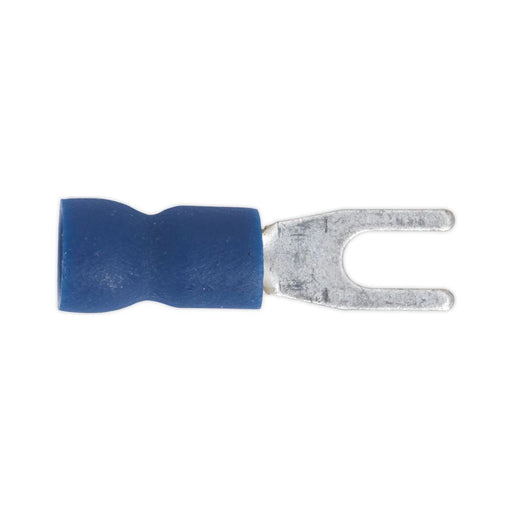 Sealey Easy-Entry Fork Terminal3.7mm (4BA) Blue Pack of 100 BT13 Sealey - Town Tools 