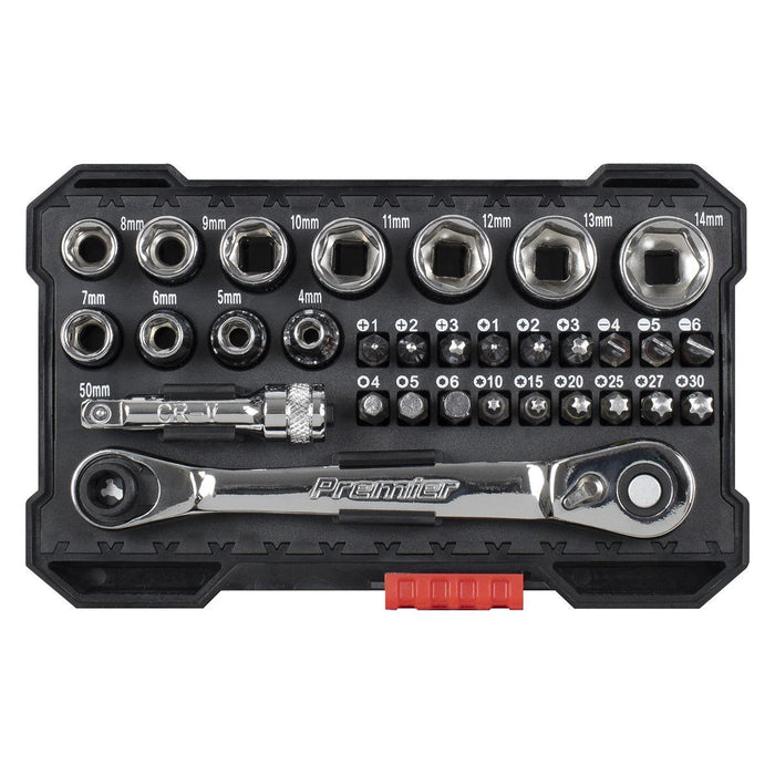 Sealey Premier Premier Socket & Colour-Coded Bit Set 1/4"Sq Drive 31pc AK2111 Sealey Premier - Town Tools 