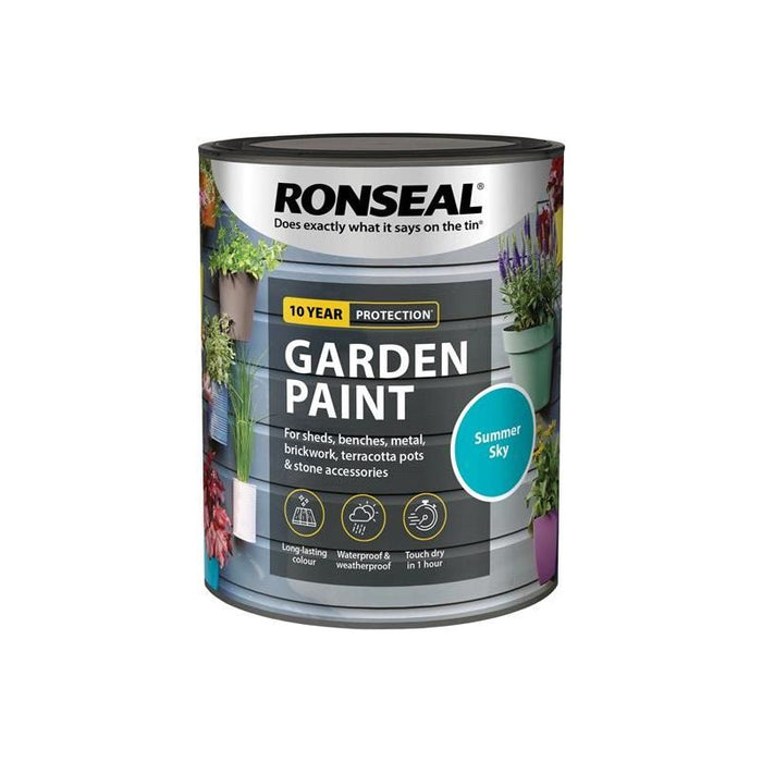 Ronseal Garden Paint Summer Sky 750ml Ronseal - Town Tools