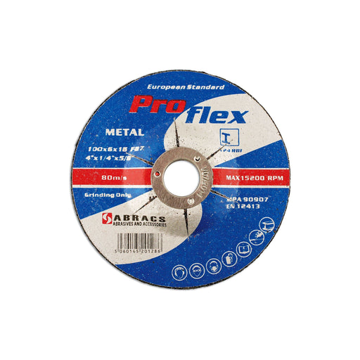 Connect Abracs Metal Grinding Discs 100mm x 6.0mm 25pc 32193 Tool Connection - Town Tools 