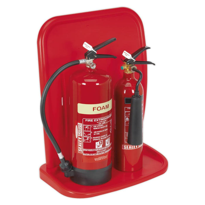 Sealey Fire Extinguisher Stand Double SFEH02 Sealey - Town Tools 