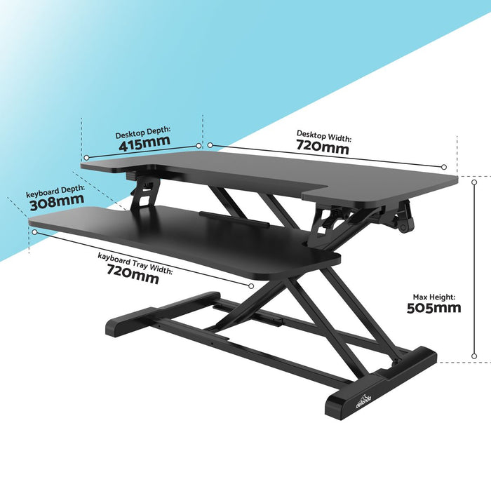 Dellonda 71cm Height-Adjustable Standing Desk Riser