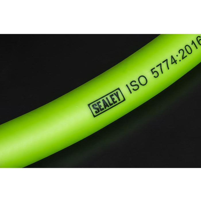 Sealey High-Visibility Hybrid Air Hose with 1/4"BSP Unions 10m x 8mm AHHC10G Sealey - Town Tools 