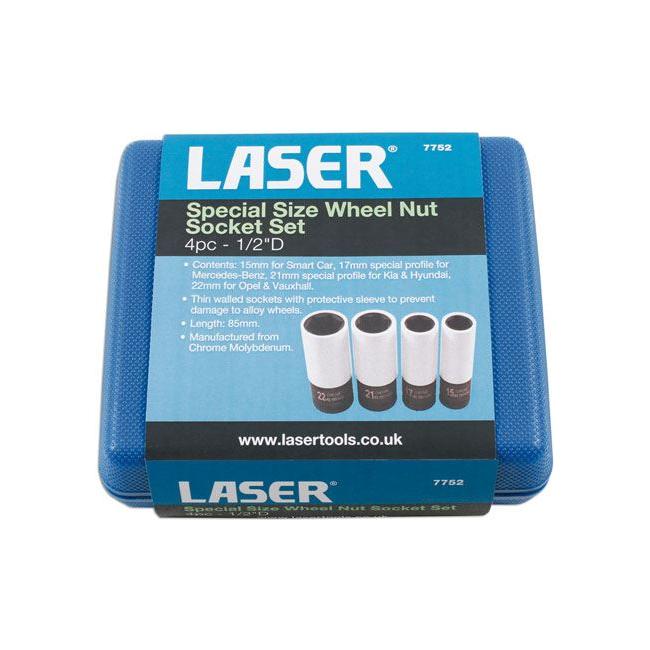 Laser Special Size Wheel Nut Socket Set 1/2"D 7752