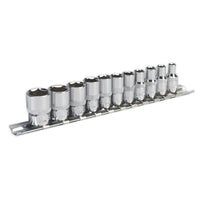 Sealey Premier Premier Imperial Socket Set 1/4"Sq Drive 11pc AK2670