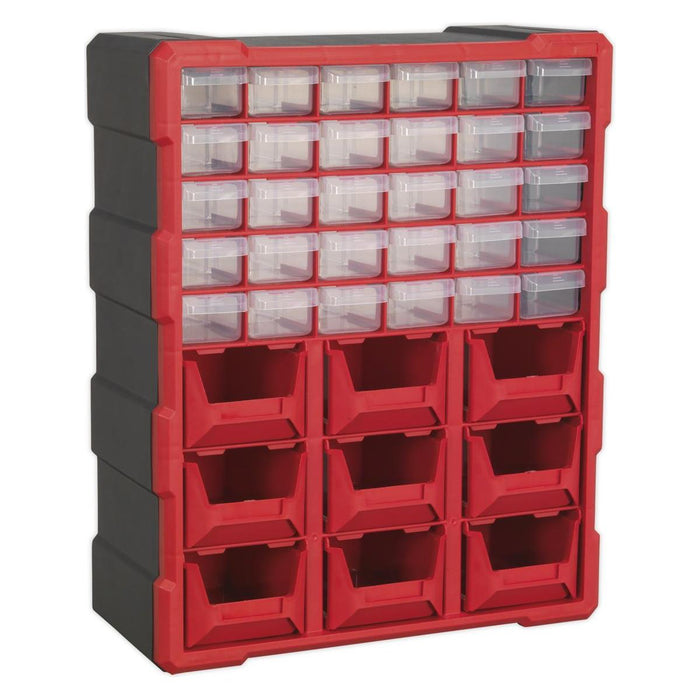 Sealey Cabinet Box 39 Drawer Red/Black APDC39R Sealey - Town Tools 