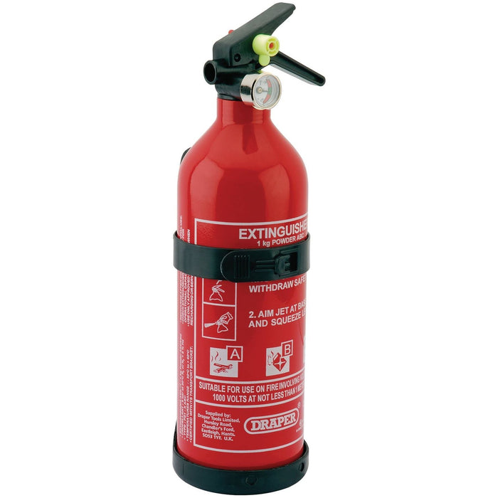 Draper Dry Powder Fire Extinguisher, 1kg 22185 Draper - Town Tools 