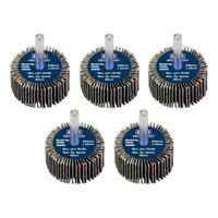 Sealey 40 x 20mm Abrasive Flap Wheel on 6mm Shaft 60Grit - Pack of 5 FW4020605