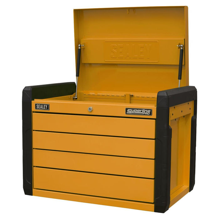 Superline Pro Superline PRO Push-to-Open Topchest 4-Drawer - Orange APPD4O Superline Pro - Town Tools 