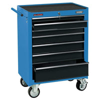 Draper Roller Tool Cabinet, 7 Drawer, 26", Blue 15040