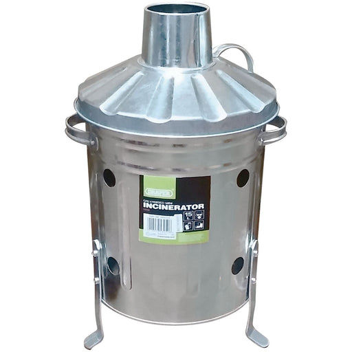 Draper Galvanised Mini Incinerator, 15L 53250 Draper - Town Tools 