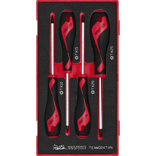 Teng Tools Screwdriver Set TX FOAM1 4 Pieces Teng Tools - Town Tools 