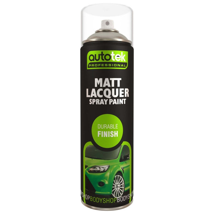 Autotek Matt Clear Laquer Spray Acrylic Top Coat 500ml Aerosol