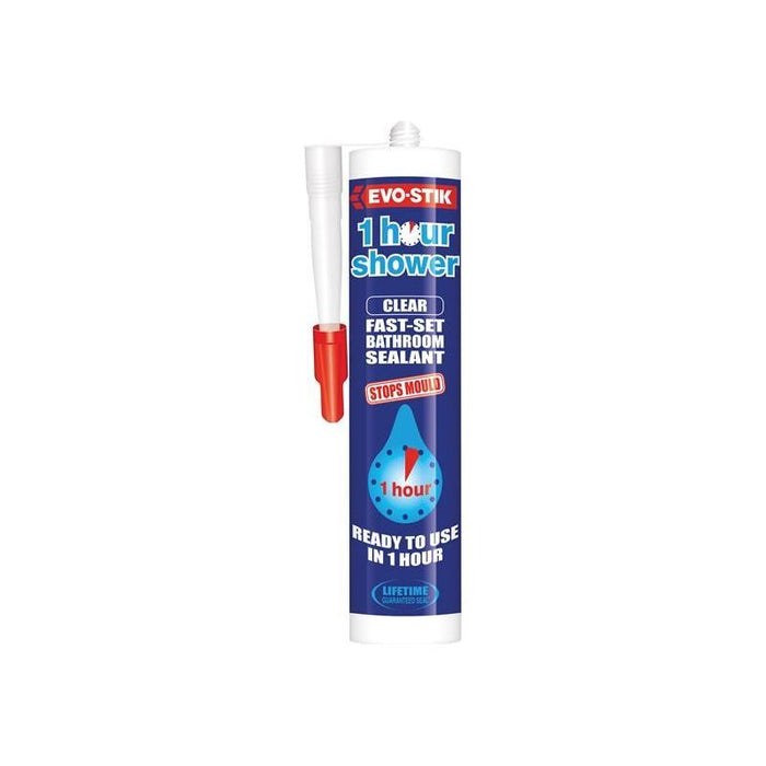 Evo-Stik 1 Hour Shower Sealant Clear 310ml EVO-STIK - Town Tools