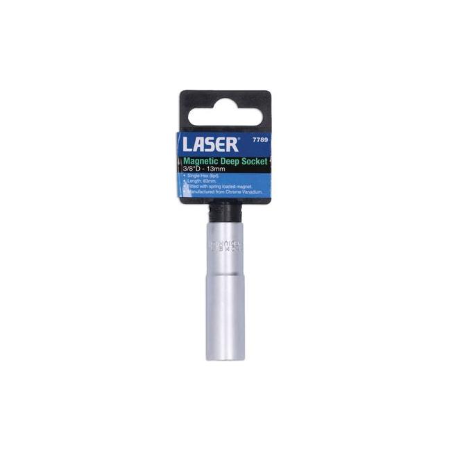 Laser Magnetic Deep Socket 3/8"D 13mm 7789