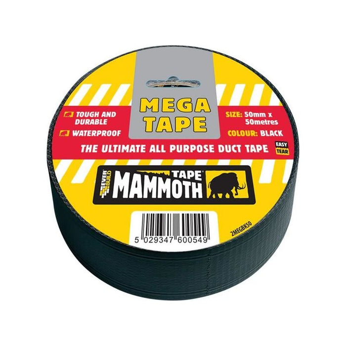 Everbuild Sika Mega All Purpose Tape 50mm Black Everbuild Sika - Town Tools