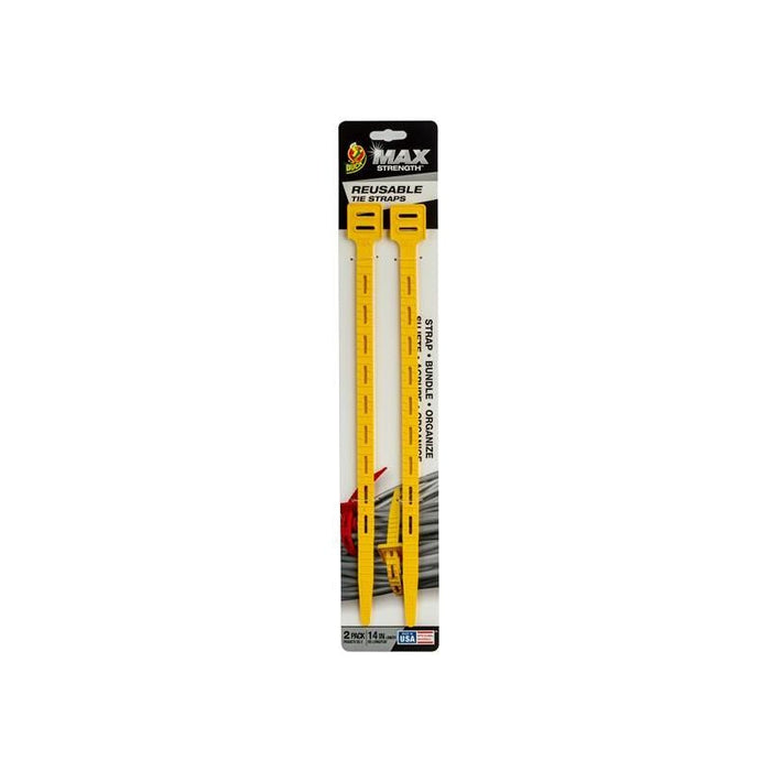 Shurtape Duck Max Strength™ Reusable Tie Straps Yellow 14in (Pack 2) Shurtape - Town Tools