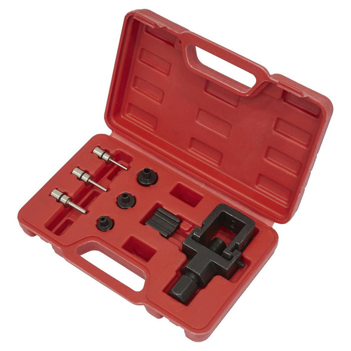 Sealey Motorcycle Chain Splitter & Riveting Tool Set Heavy-Duty SMC4 Sealey - Town Tools 