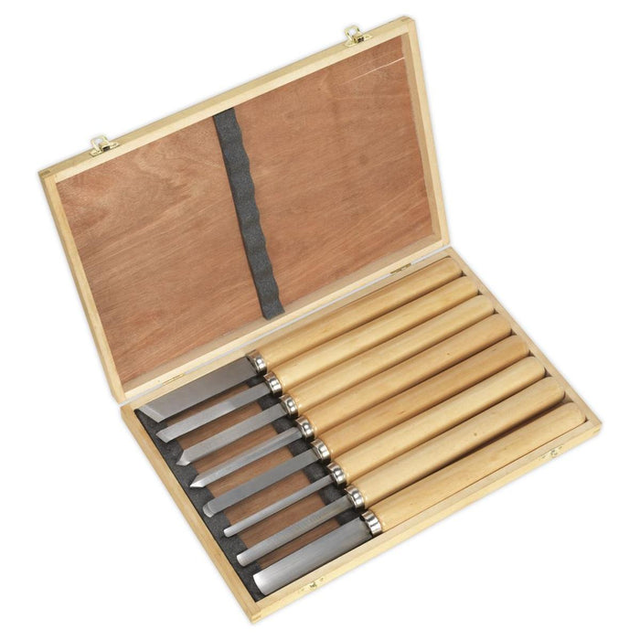 Sealey Wood Turning Chisel Set 8pc AK60/8 Sealey - Town Tools 