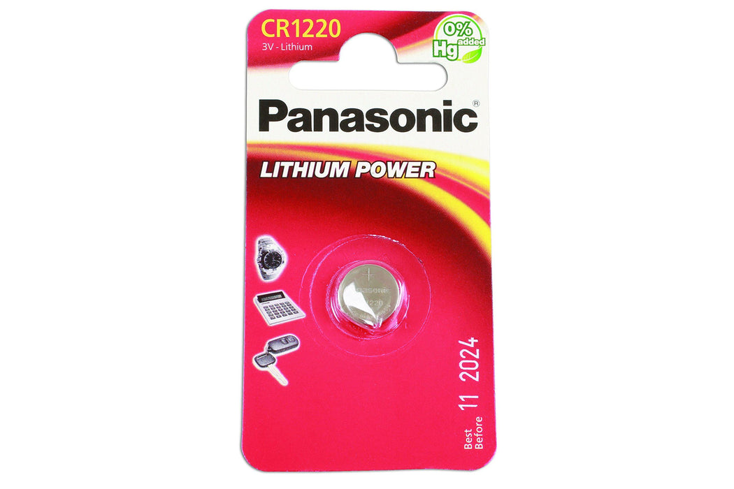 Connect Panasonic Coin Cell Battery CR1220 1pc 36910 Connect Workshop Consumables - Town Tools 