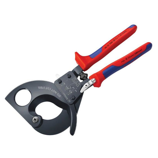 Knipex Ratchet Action Cable Shears Multi-Component Grip 280mm Knipex - Town Tools
