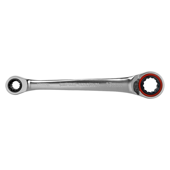 Sealey Ratchet Ring Spanner 4-in-1 Reversible Metric Platinum Series AK63948 Sealey - Town Tools 