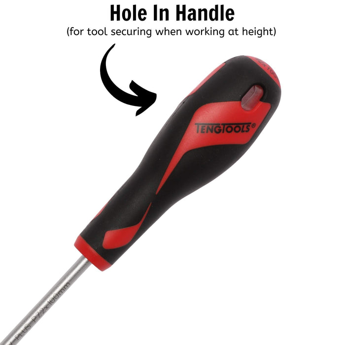 Teng Tools PZ Screwdriver PZ2 x 100mm L Teng Tools - Town Tools 