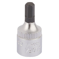 Draper Elora Hexagon Screwdriver Socket, 1/4" Sq. Dr., 4mm 11125