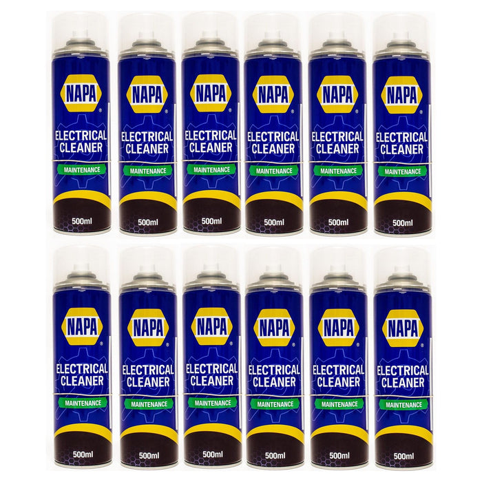 12x NAPA Electrical Contact Cleaner Switch Circuit Dirt Spray Cleaner 500ml NAPA - Town Tools 