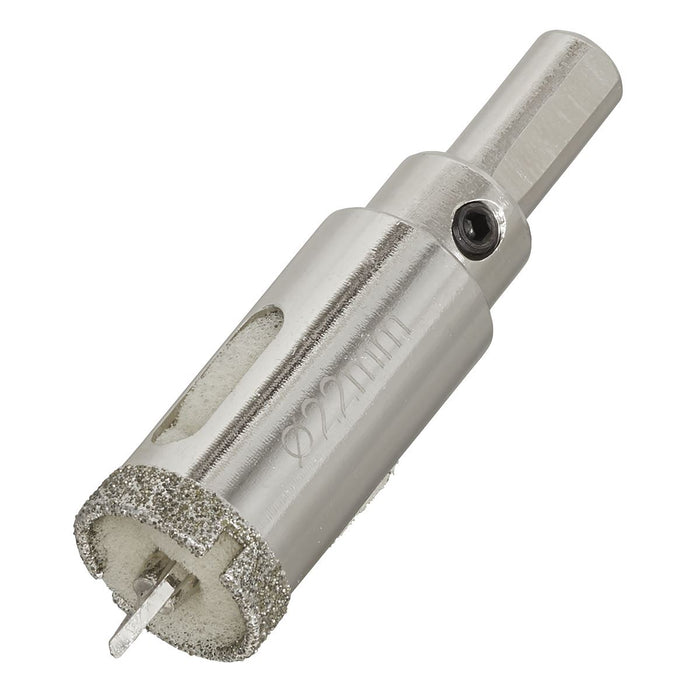 Sealey Electroplated Diamond Hole Saw 22mm DHS22 Sealey - Town Tools 